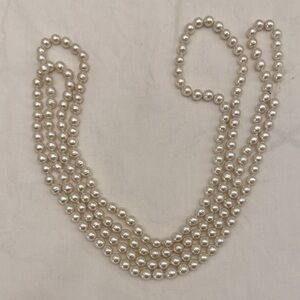 Extra Long Hand Beaded Fresh Water Pearl Necklace
